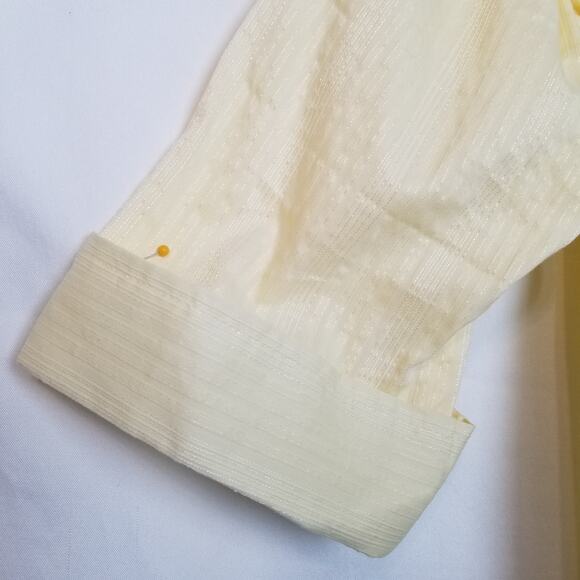 FADED GLORY Yellow Zip-Up Collared 3/4-Cuffed Sleeve Stretch Top Size XL (16/18) - Picture 5 of 10